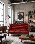 CHESTERFIELD QUEEN ANNE BRITISH - Sofa - Leder
