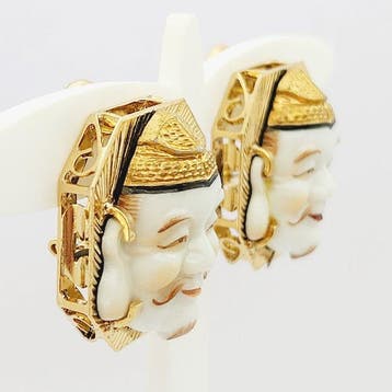 Boucles doreilles - 18 carats Or jaune, Handtassen en Accessoires, Oorbellen, Nieuw
