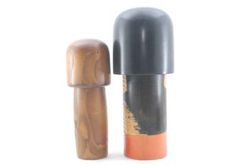 Japanse traditionele kokeshi-poppen-set Usaburo - Hout -