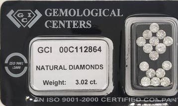 Zonder minimumprijs - 16 pcs Diamant (Natuurlijk) - 3.02 ct