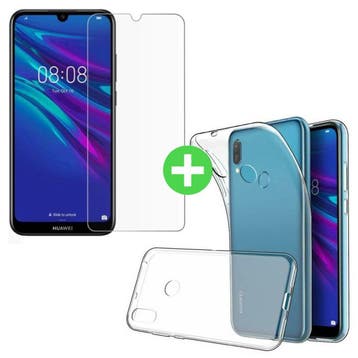 Huawei Y6 2019 Transparant TPU Hoesje + Screen Protector, Verzenden, Nieuw