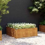 vidaXL Plantenbak verhoogd 100x100x36 cm cortenstaal, Verzenden, Nieuw