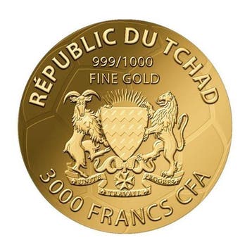 Tsjaad. 3000 Francs CFA 1/1000 oz 999 Fine Gold 3000 CFA