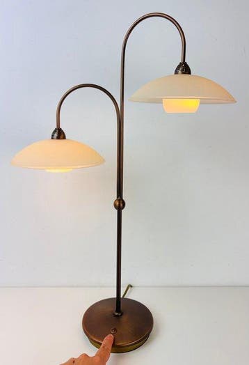 Steinhauer - Lamp - Dubbele booglamp / bureaulamp - Messing,