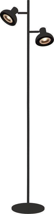 2dekans | Lucide SENSAS - Vloerlamp - 2xGU10 (ES111) - Zwart, Huis en Inrichting, Lampen | Vloerlampen, Ophalen of Verzenden