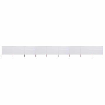 vidaXL Windscherm 9-panelen 1200x80 cm stof zandwit, Verzenden, Nieuw