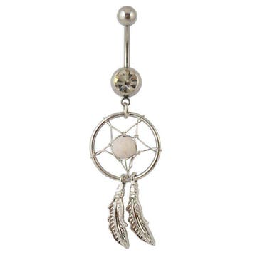 Fako Bijoux - Navelpiercing - Dreamcatcher - Wit, Verzenden, Nieuw