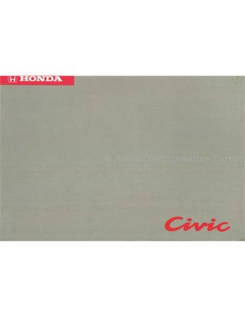 1992 HONDA CIVIC INSTRUCTIEBOEKJE DUITS