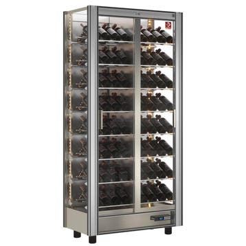 Wijnkoelvitrine | 530L (112x 75cl) | Aluminium | +4°C/+16°C, Verzenden, Nieuw in verpakking