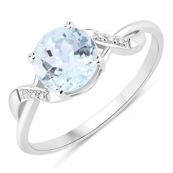 Zonder minimumprijs - Ring - 14 karaat Witgoud - 1.16ct. tw., Nieuw