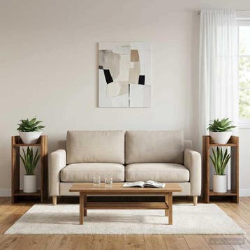 vidaXL Plantenstand 2 st Oud hout 30 x 30 x 60 cm Bewerkt, Tuin en Terras, Verzenden, Nieuw
