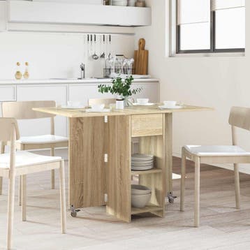 vidaXL Eettafel 115 x 70 x 75 cm Bewerkt hout Sonoma Eiken, Verzenden