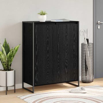 vidaXL Schoenenkast Zwart Eiken 79 x 36 x 100 cm Bewerkt, Verzenden