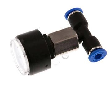 Manomètre Union 4mm droit 0-10 bar (0-145psi), Verzenden