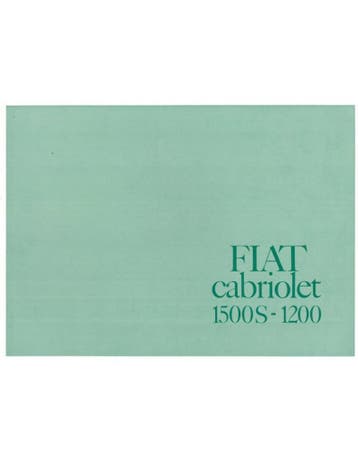 1961 FIAT 1200 | 1500S CABRIOLET BROCHURE ITALIAANS, Nieuw