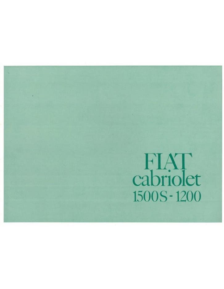 1961 FIAT 1200 | 1500S CABRIOLET BROCHURE ITALIAANS, Boeken, Auto's | Folders en Tijdschriften