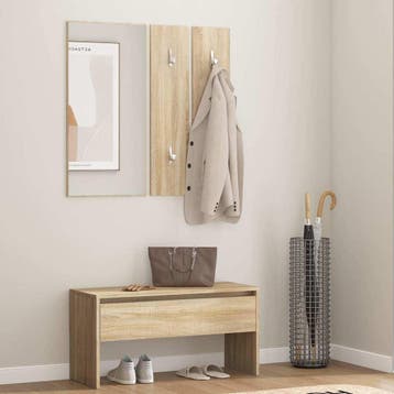 vidaXL Garderobe set bewerkt hout sonoma eiken, Verzenden