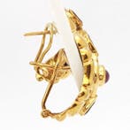 Oorbellen - 18 karaat Geel goud - 1.00ct. tw. Robijn -, Nieuw