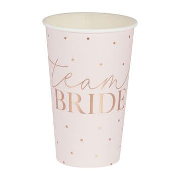 Bekers Team Bride 13cm 8st, Verzenden, Nieuw