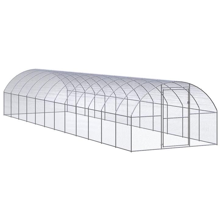 vidaXL Kippenren 3x12x2 m gegalvaniseerd staal, Animaux & Accessoires, Rongeurs & Lapins | Cages & Clapiers, Envoi