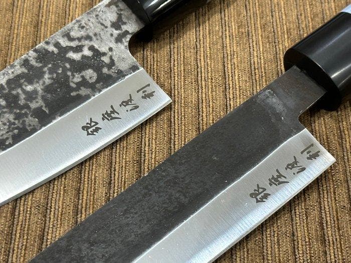 Keukenmes - Met de hand afgewerkte Japans Deba- en, Antiquités & Art, Antiquités | Ustensiles de cuisine