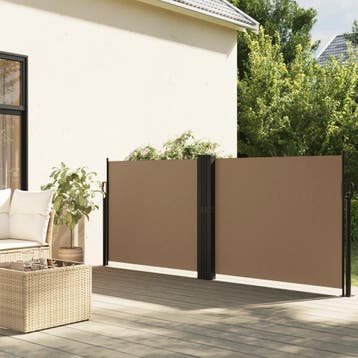 vidaXL Windscherm uittrekbaar 140x1200 cm taupe, Tuin en Terras, Verzenden, Nieuw