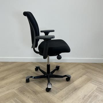 Hag H05 balans bureau NEN 1335, zwart, Ergonomisch, Gebruikt, Zwart, Bureaustoel