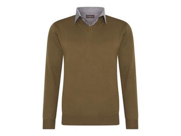 Veiling - Cappuccino Italia Mock Pullover Bruin - XXL, Nieuw