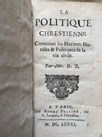 Anonymes - La politique chrestienne - L’Oraison sans