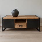 Tv-meubel Mangohout Nola 150 cm, Verzenden, Nieuw, Overige houtsoorten, Industriële meubels