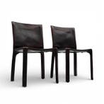 Cassina - Mario Bellini - Stoel (2) - cab 412 - Kalfsleer -, Antiek en Kunst