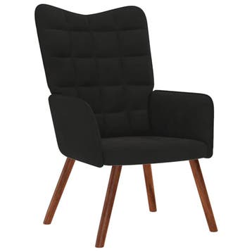 vidaXL Relaxstoel fluweel zwart, Verzenden
