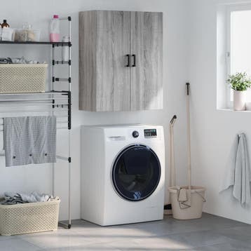 vidaXL Bovenkast 69,5x34x90 cm grijs sonoma eikenkleurig, Verzenden, Nieuw