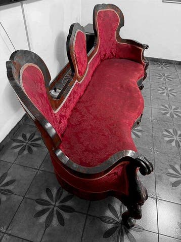 Ebanisteria Luigi Gotti, Milano - Sofa - Walnoot, Zijde -