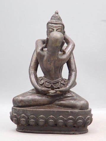 Figuur - YabYum - Brons - Nepal (Zonder minimumprijs), Antiek en Kunst