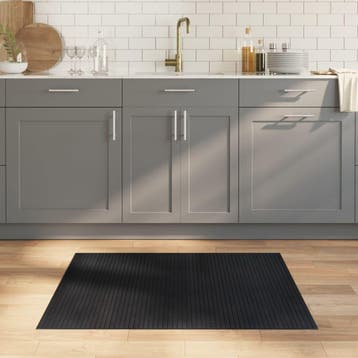 vidaXL Vloerkleed rechthoekig 80x100 cm bamboe zwart, Verzenden