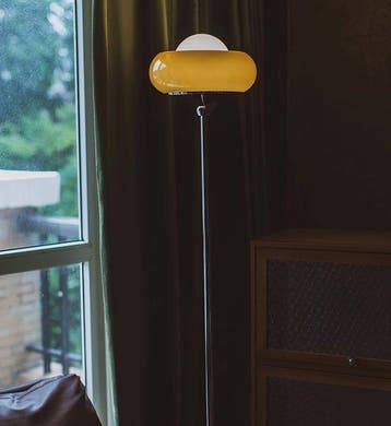 Lampadaire - Verre, Métal - tartelette aux œufs, Nieuw