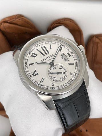 Cartier - Calibre de Cartier Automatic - W7100013 - Homme -, Handtassen en Accessoires, Nieuw