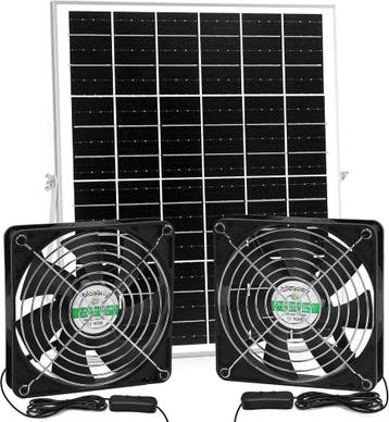 Waterdichte zonneventilator 25W | Retour deal | Snel weg!, Verzenden, Zo goed als nieuw