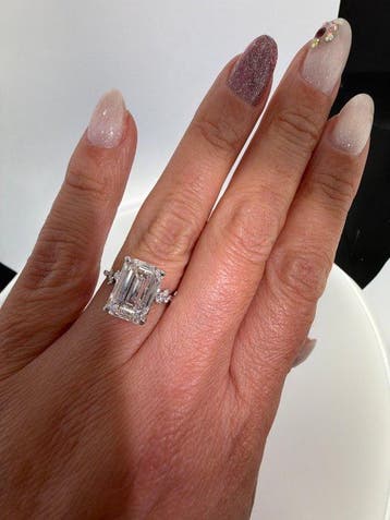 Ring - 14 karaat Witgoud - 5.25ct. tw. Diamant (Lab-grown) -, Nieuw