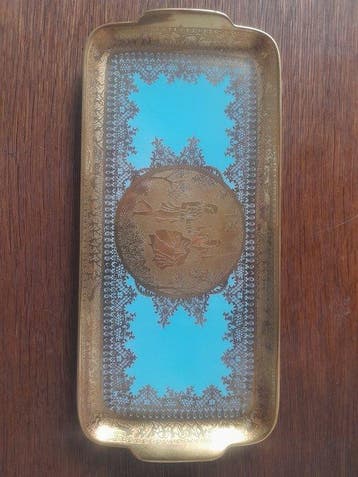 Dienblad - 24 kt goud, Antiek en Kunst