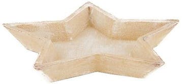 Houten Sterschaal Naturel 32,7x32,7x3,5 cm, Nieuw