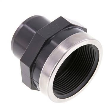 Raccord PVC mâle femelle 50 mm x femelle Rp 2, Verzenden