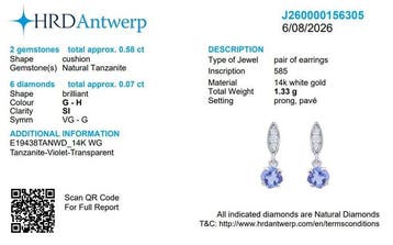 Ensemble de bijoux 2 pièces - 14 carats Or blanc - 0.99ct.