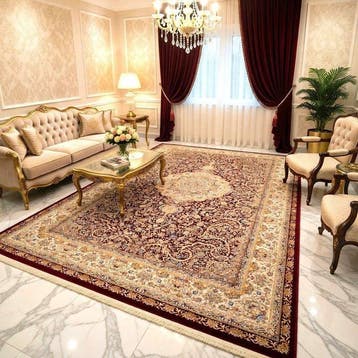 Deluxe Zijden Keshan - Hoge Dichtheid - Vloerkleed - 225 cm, Nieuw
