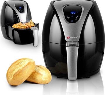 2dekans | Alpina Hetelucht Friteuse L - 2,4 Liter - 80-200°C, Ophalen of Verzenden, Nieuw