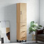 vidaXL Hoge kast 34,5x34x180 cm bewerkt hout sonoma, Verzenden, Nieuw