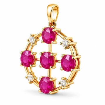 Zonder minimumprijs - Hanger - 14 karaat Geel goud - 2.56ct.