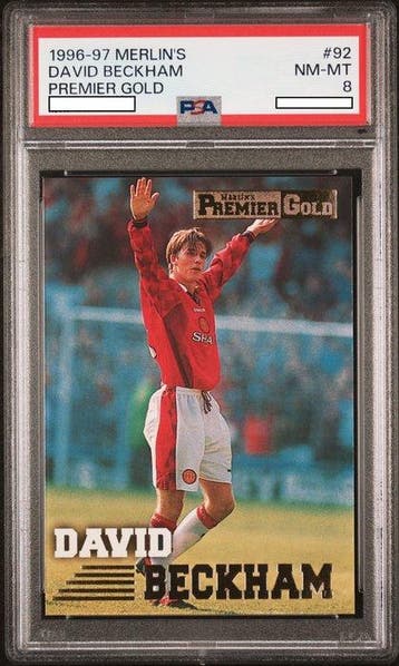 1996-97 Merlins - Premier Gold - David Beckham #92 Graded, Nieuw