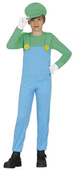 Super Mario Kostuum Jongen Luigi, Kinderen en Baby's, Carnavalskleding en Verkleedspullen, Verzenden, Nieuw